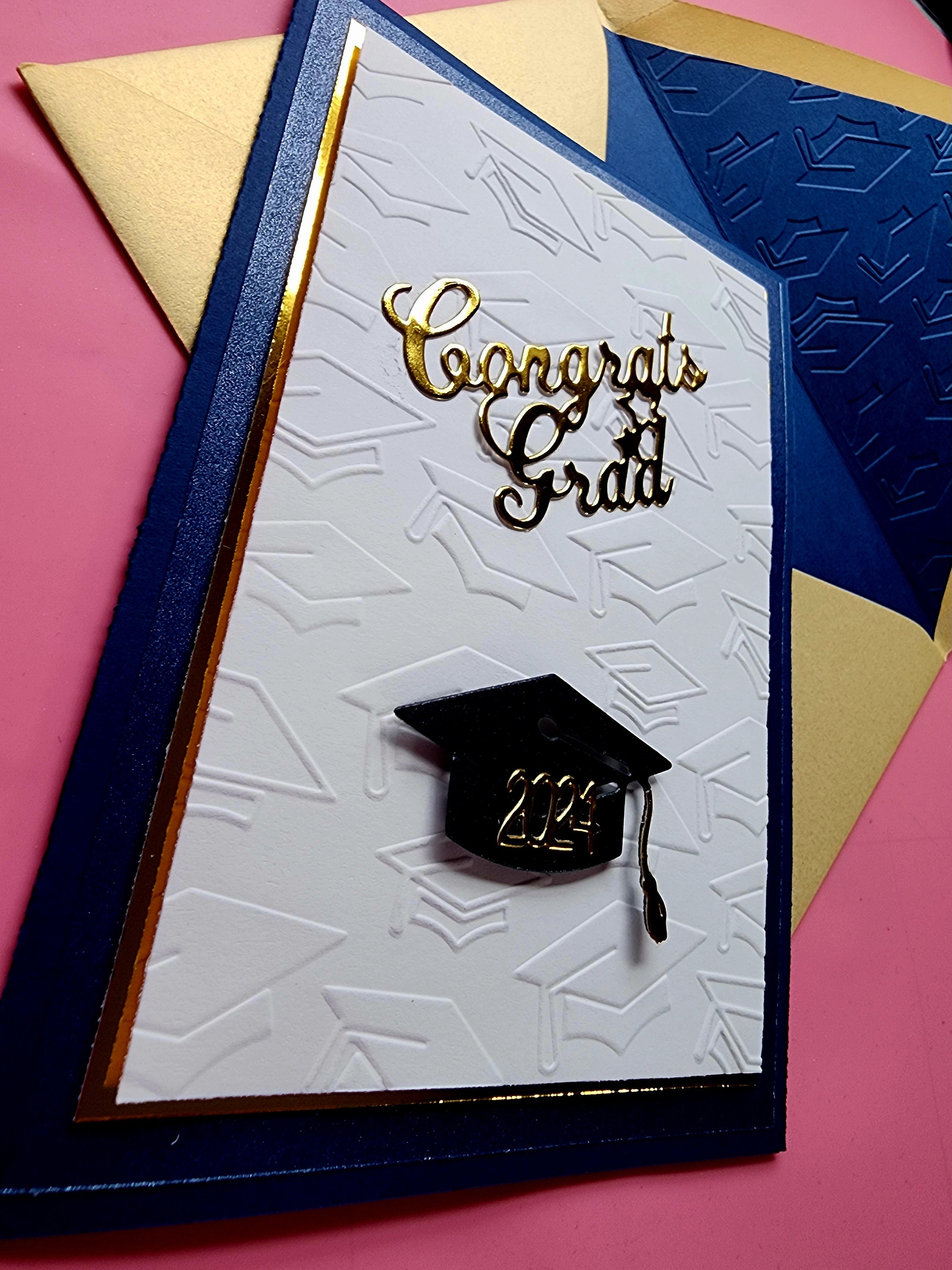 Handmade Graduation Card, Congratulations, Lined Embossed Envelope - Etsy