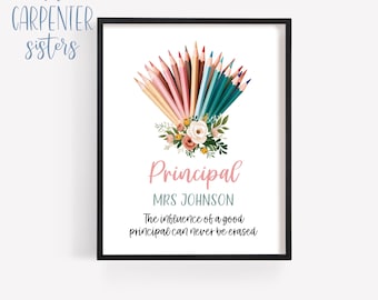 Personalisiertes Schulleitergeschenk, Lehreranerkennungsdruck, Schulleiterandenken, Ende des Schuljahres, Klassenzimmerdruck, digitaler Download