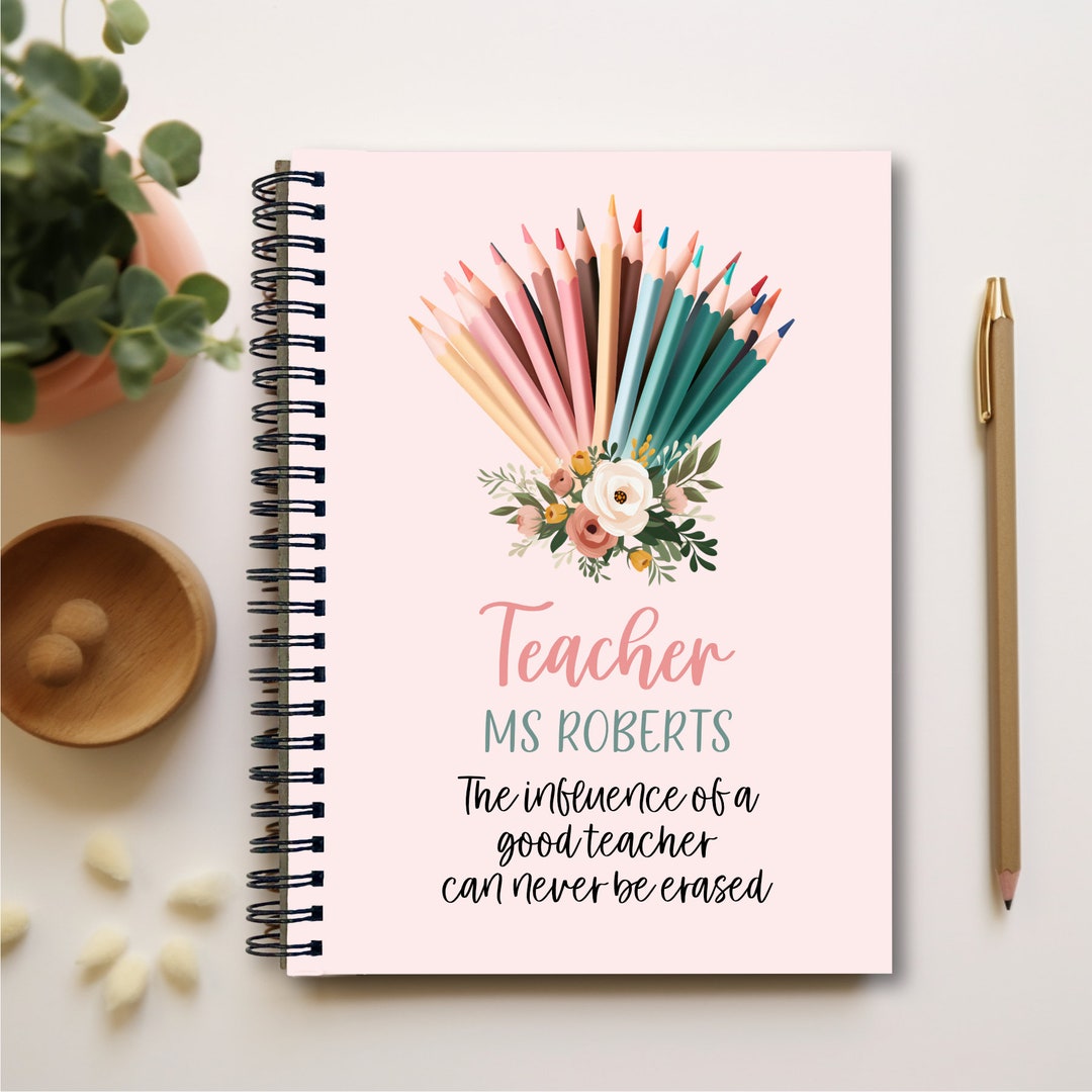 Personalised Teacher Notebook - Custom End-of-year Gift | Teacher ...