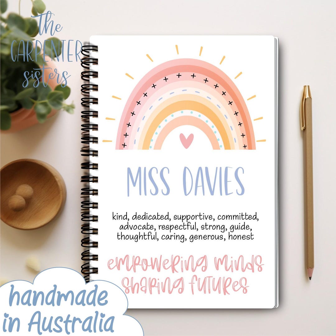 Personalised Teacher Notebook - Custom End-of-year Gift | Teacher ...