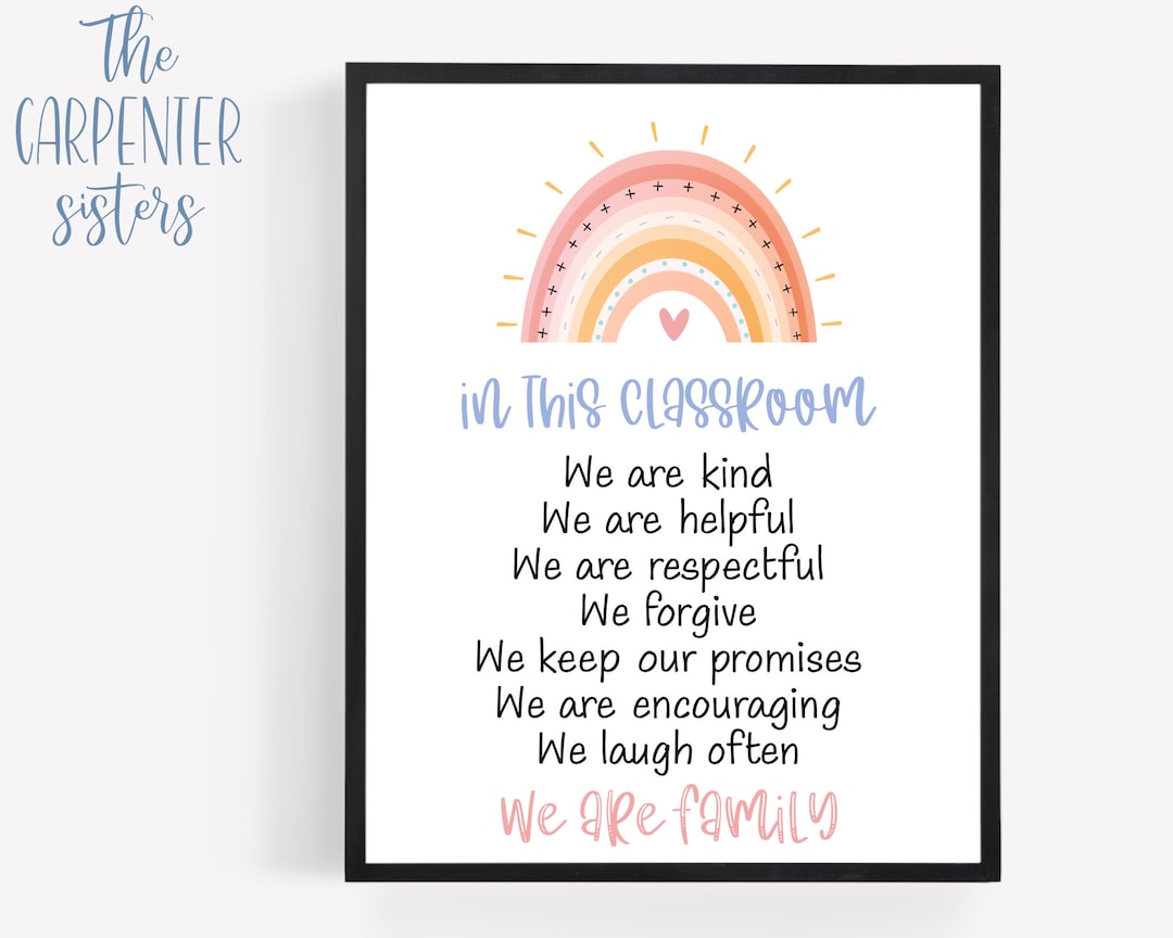 In This Classroom Digital Download, Classroom Rules Sign, Classroom ...