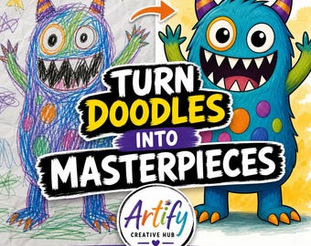Custom Coloring Book | Child's Drawing to Pro Line Art (Digital Download)