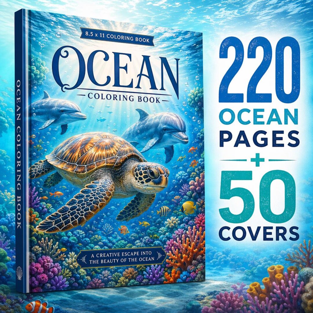 220 Ocean Animals Coloring Pages for Kids | Underwater Sea Creatures ...
