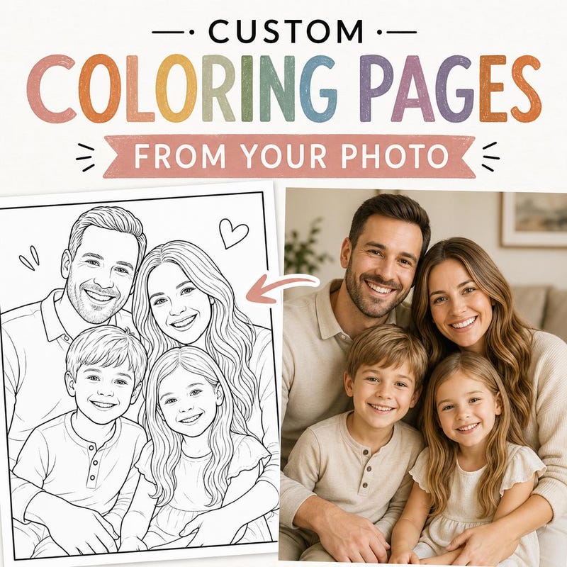 Custom Coloring Book - Etsy