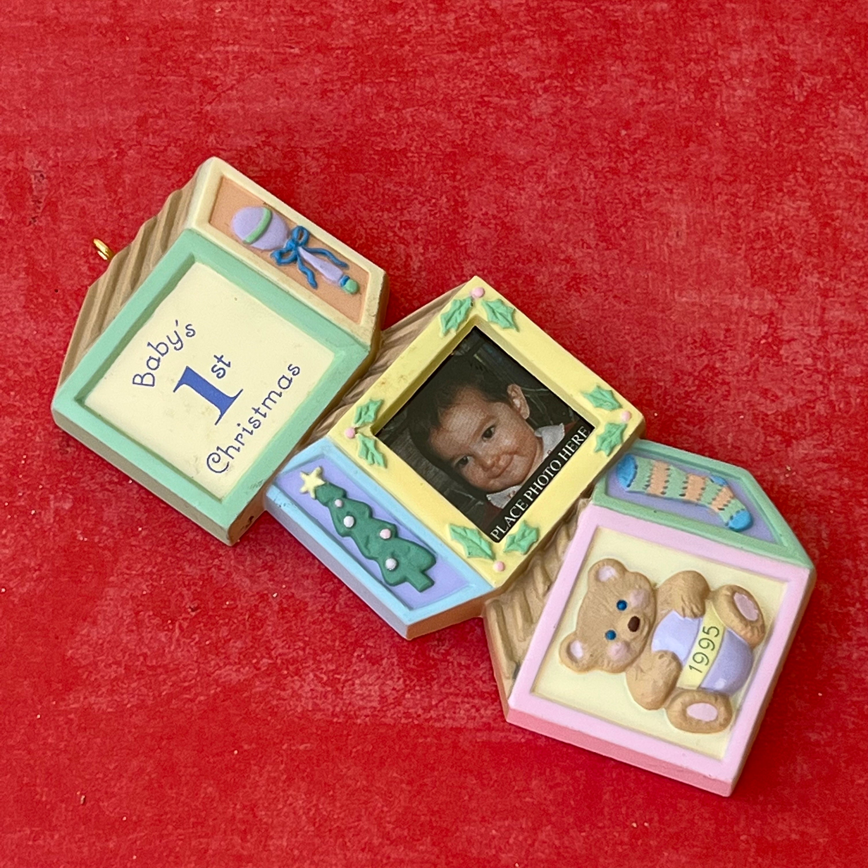 1995 Hallmark Babys First Christmas Photo Holder Vintage Etsy