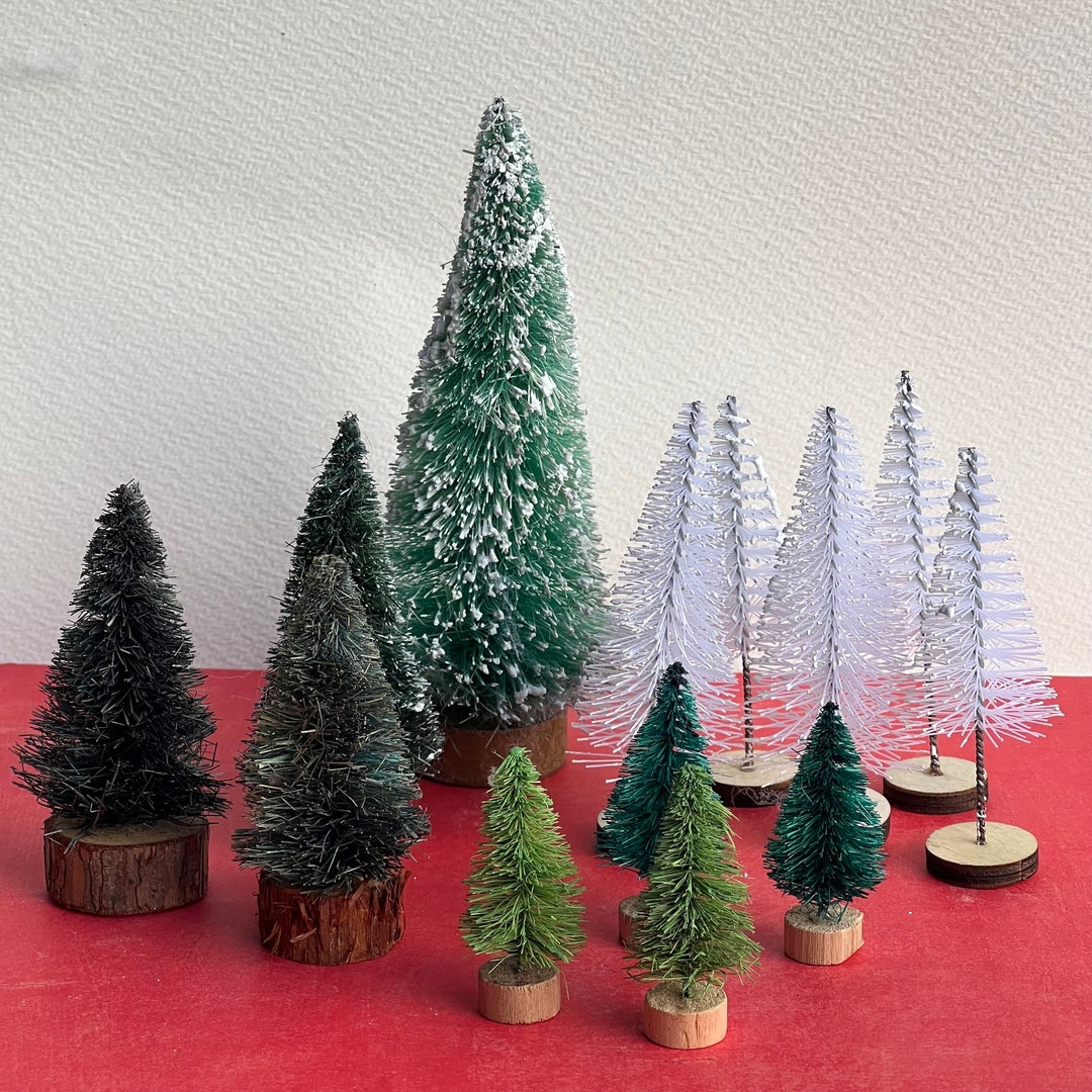 13 Minature Christmas Tree Lot Vintage Etsy