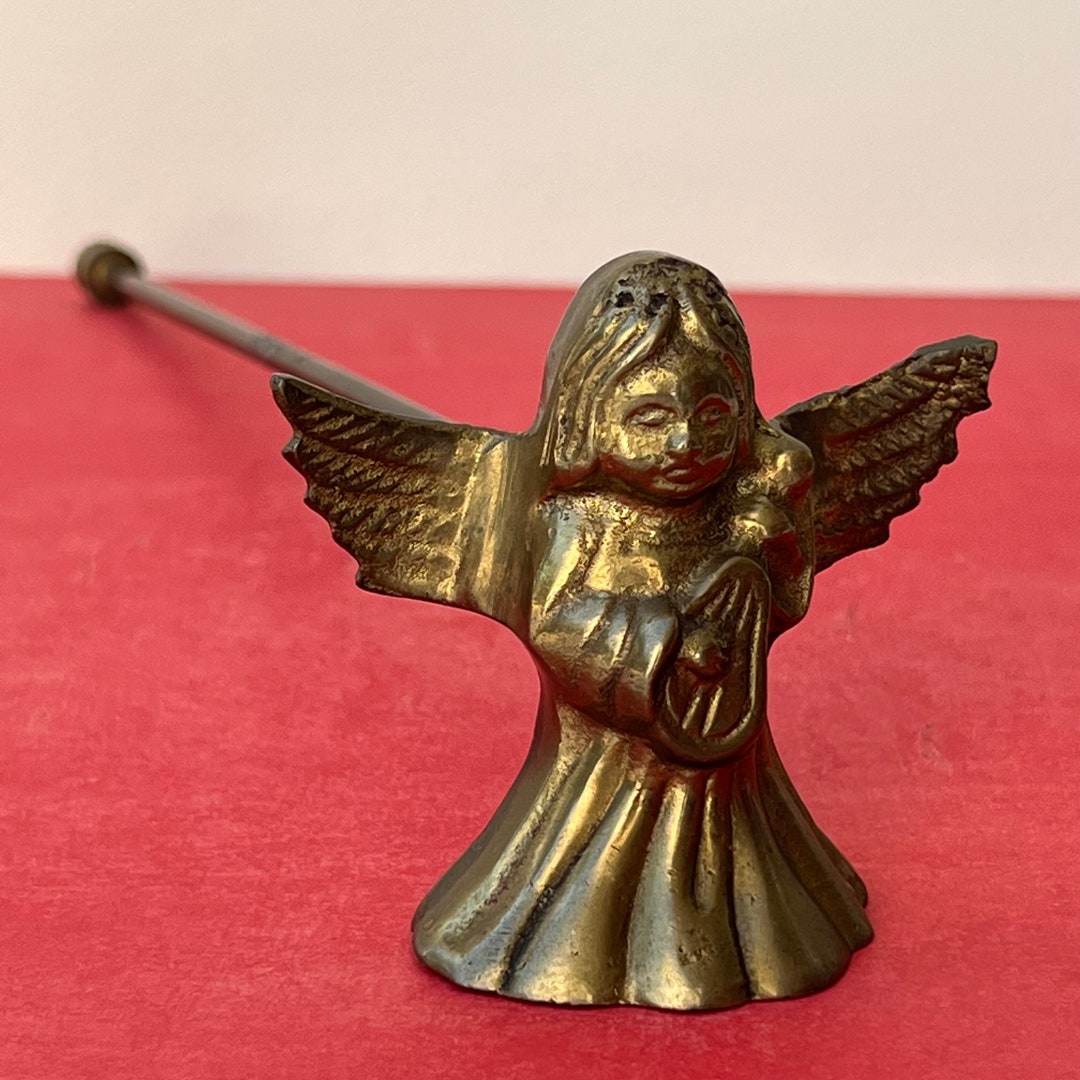 Vintage Brass Angel Candle Snuffer Etsy