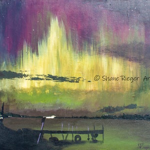 Northern Lights Acrylic Painting Digital Print