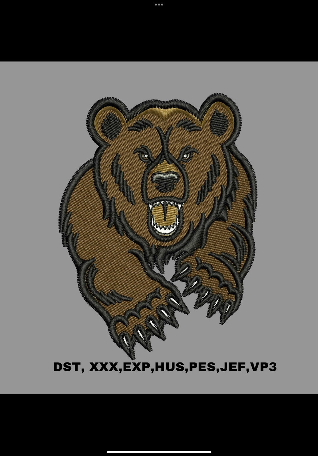 Bear Digitized Embroidery File - Etsy