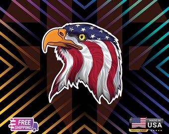 American Eagle Bald stickers for car, wall, window (free sticker) custom dm