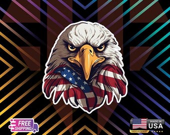 American Eagle Vinyl Decal: Patriotic US Flag Sticker
