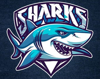 Sharks Fight Fury Fisher Animal Vinyl Decal Bumper, Wall, Laptop, Window, Etc,6 Years Resistance Laminated+ Free Sticker