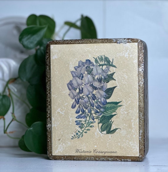 Vintage Italian Flourentine Wooden Trinket Box - image 1