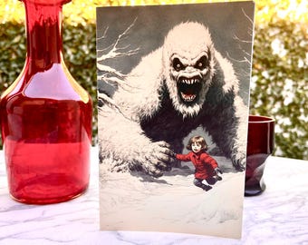 Yeti Christmas Pack  – A Monstrously Merry Holiday Greeting (Set of 5)