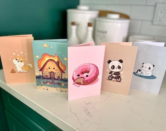 Dumpster Fire Card Bundle – 5 Limited Edition Funny Encouragement Cards | Dark Humor Greeting Set