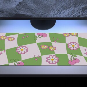 Desk Mat Extra large Mouse pad Multicolor Desk mat Cute Little Flower Purple Desk mat Gaming Mouse Pad Laptop Desk Mat Birthday gift idea