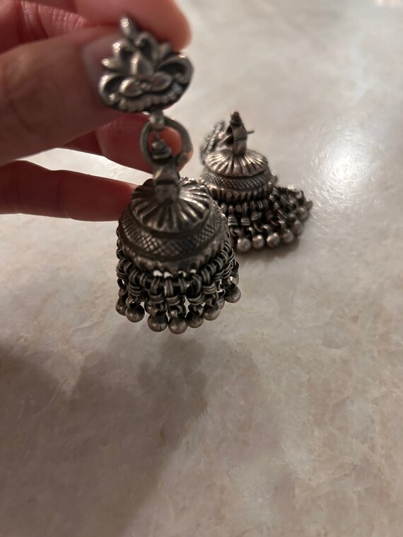 rajasthan silver jhumkas - image 1