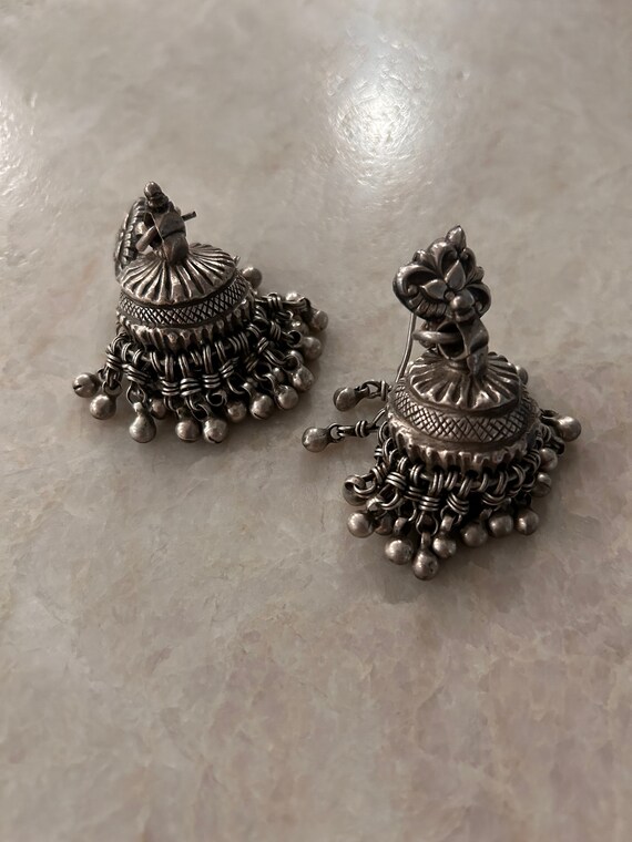 rajasthan silver jhumkas - image 4