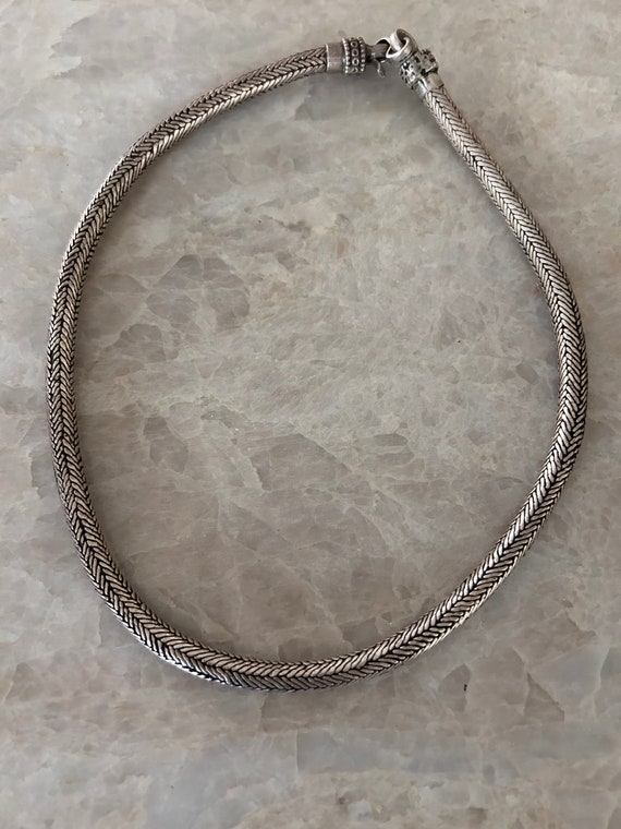 Vintage Silver snake chain necklace from Rajasthan