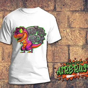 Airbrush Dinosaur T-Shirt
