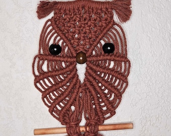 Macrame Perched Owl