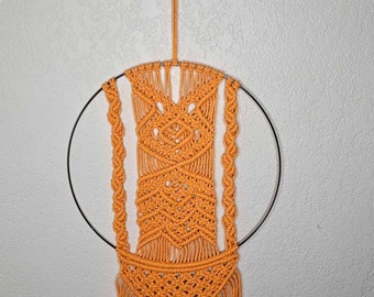 Orange Macrame Wall Hanging