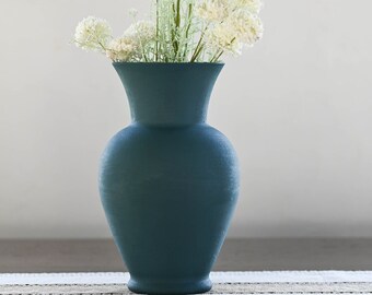 Emerald Green Smooth Stone Vase