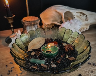 Black Salt Bowl Kits for Manifesting Abundance and Luck [Ritual Supplies | Crystals | Altar Decor]