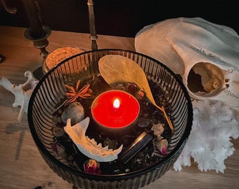 Black Salt Bowl Kits for Manifesting Dark Feminine Energy [Ritual Supplies | Crystals | Altar Decor]