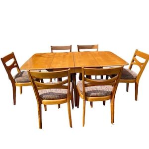 Heywood Wakefield Mid-Century Wheat Wishbone Dining Table