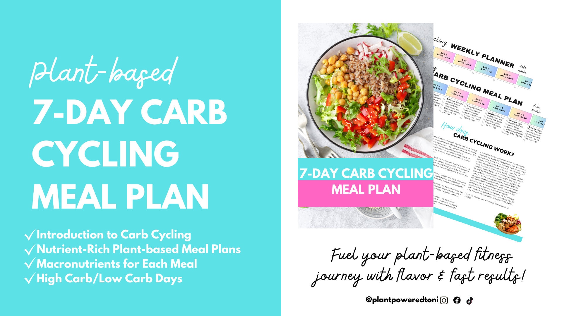 7day Carb Cycling Meal Plan Etsy