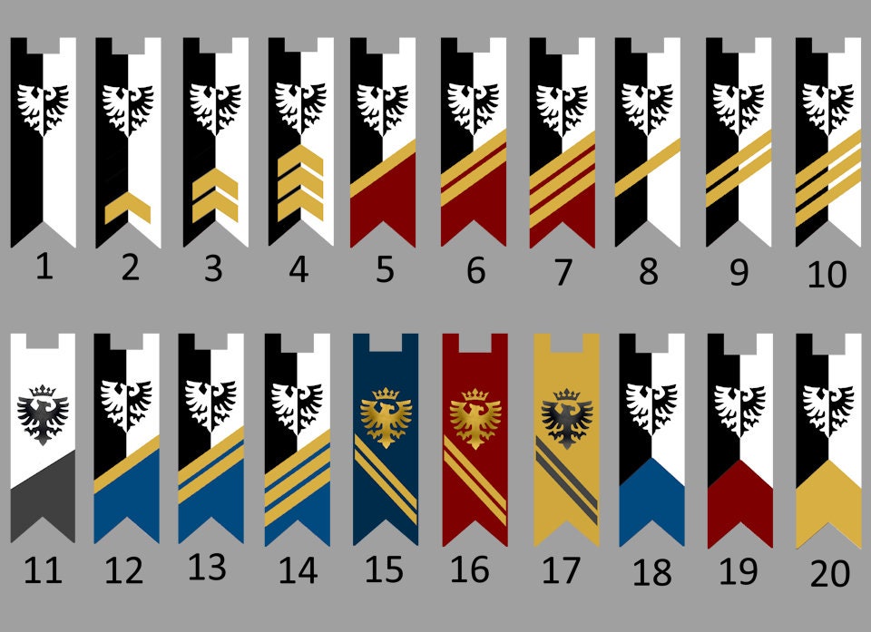 Lego Castle - Black Falcon Unit Flags - Fabric Flags and Banners