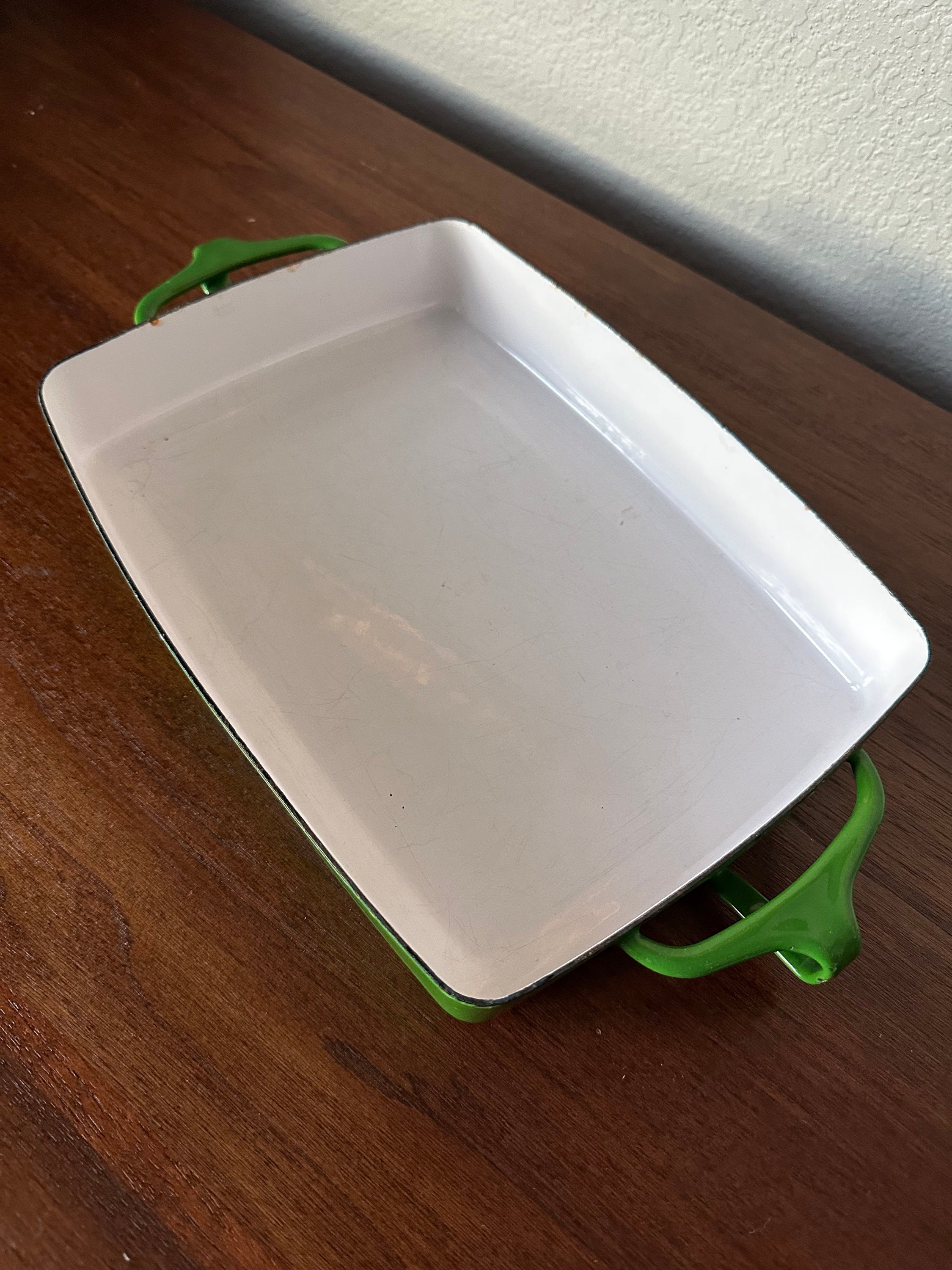 Vintage Dansk Designs Kobenstyle Green Enamel Baking Dish Made