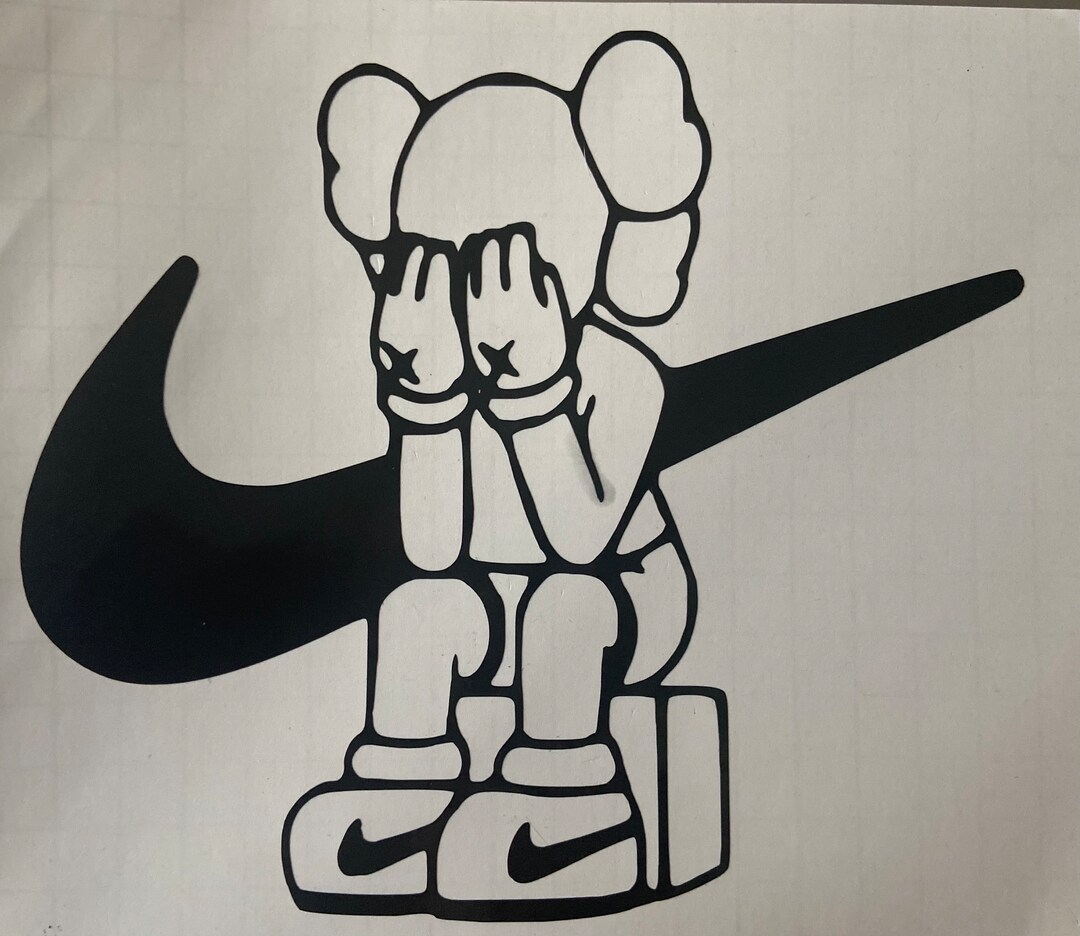 Nike X Kaws Vinyl Decal Sticker Etsy
