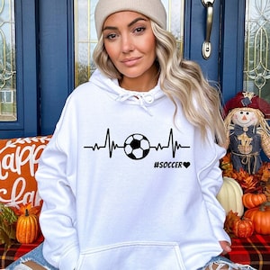 Soccer Hoodies, Soccer Game Day, Soccer Player Gift, Soccer Mom Hoodie, Soccer Clothing, Soccer Sweater, Soccer Fan Apparel