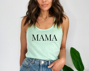 Mama Tank Top | Mothers Day Gift for Her | Mom of Girls Shirt | Mommy and Me Tank | Mom to Be Gift | Mama Racerback Women