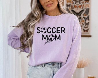 Soccer Mom Sweatshirt | Comfort Colors Soccer Mom Crewneck | Game Day Sweatshirt | Soccer Mama Sweater | Sports Mom Gift | Soccer Mom Gift