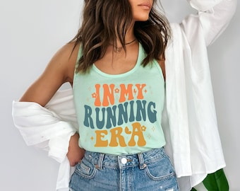In My Running Era Tank Top | Women Running Shirt | Runner Gift for Her | Half Marathon Tank | Race Day Outfit | Funny Runner Racerback