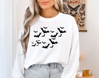 Sweat chauve-souris - Sweat d'Halloween - Chemise de saison effrayante - Pull fantôme
