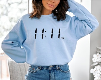 1111 Angel Number Sweatshirt - 1111pm Shirt - Make A Wish Shirt - Positive Sweater - Spiritual Gifts