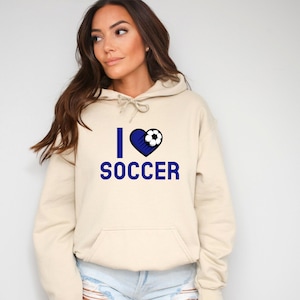 I Love Soccer Hoodie - Soccer Game Day Pullover