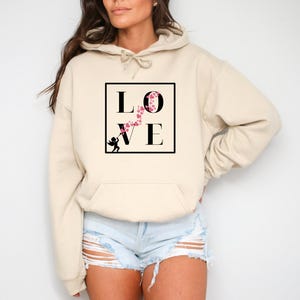 Love Hoodie Couples Matching | Anniversary Gift for Her | Couples Hoodie Set | Gift for Girlfriend | Romantic Hoodie | Valentine Love Gift bild 1
