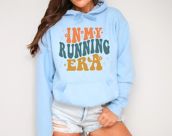 In My Running Era Hoodie | Runner Gift for Her | Cute Running Hoodie Women | Marathon Training Pullover | Gym Sweatshirt | Runner Sweater