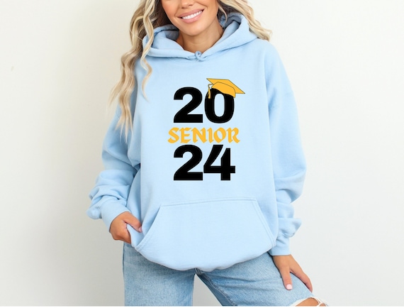 Senior 2024 Hoodies Women Grad 2024 Hoodies Graduating Women 2024 Hoody Class of 2024 Hoodies College Students Hoodie