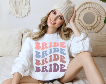Retro Bride Sweatshirt | Bachelorette Party Sweater | Bride to Be Gift | Bridal Shower Sweatshirt | Future Mrs Crewneck | Bride Pullover