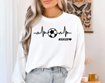 Soccer Sweatshirt - Comfort Colors Soccer Mom Sweater - Soccer Fan Crewneck - Garment Dyed Soccer Pullover - Soccer Gift - Game Day Soccer