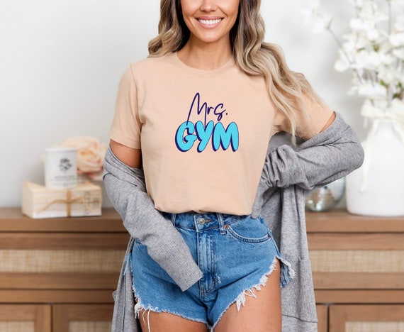 Mrs Gym Shirt, Funny Workout Shirt, Women Gym Clothes, Fitness Tee Shirts, Gift for Her, Gym Mom Gift