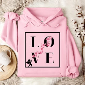 Love Hoodie Couples Matching | Anniversary Gift for Her | Couples Hoodie Set | Gift for Girlfriend | Romantic Hoodie | Valentine Love Gift bild 3