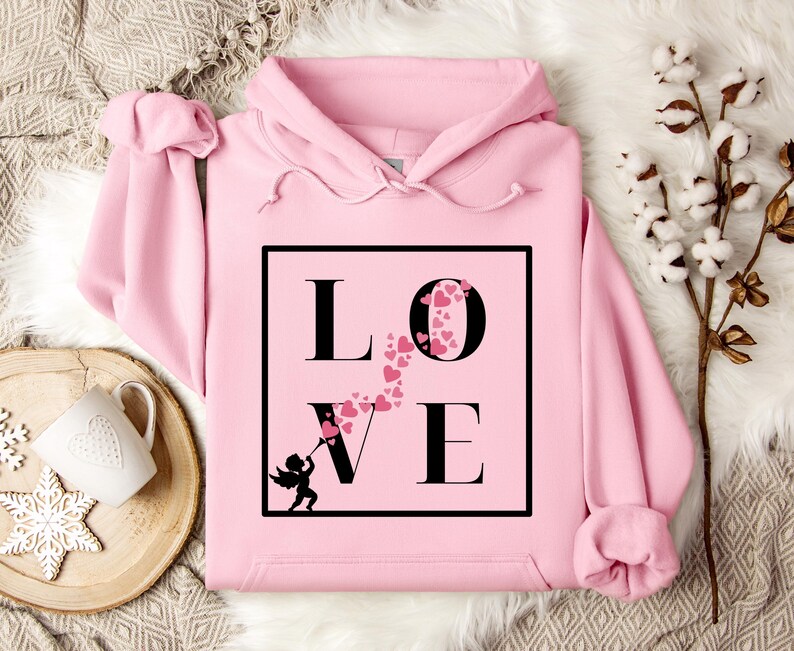 Love Hoodie Couples Matching | Anniversary Gift for Her | Couples Hoodie Set | Gift for Girlfriend | Romantic Hoodie | Valentine Love Gift bild 3