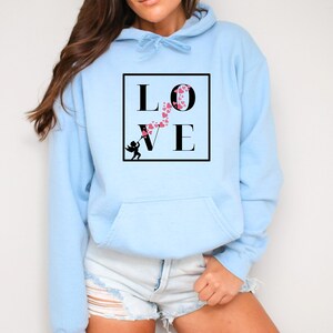 Love Hoodie Couples Matching | Anniversary Gift for Her | Couples Hoodie Set | Gift for Girlfriend | Romantic Hoodie | Valentine Love Gift bild 2